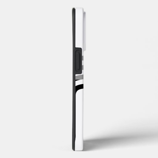 Moderne zwarte monotone Initiaal Patroon Case-Mate iPhone Case (Achterkant / Rechts)