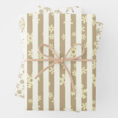 Moderne zwarte monotoon witsneeuwvlok inpakpapier vel (In situ)