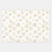 Moderne zwarte monotoon witsneeuwvlok inpakpapier vel (Voorkant 3)