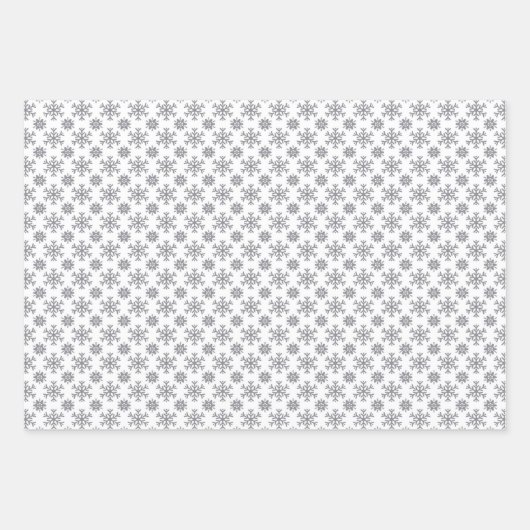 Moderne zwarte monotoon witsneeuwvlok inpakpapier vel (Voorkant 2)