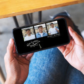Moderne zwarte multi-fotodiploma-uitnodiging kaart