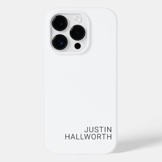 Moderne Zwarte Naam op Wit Case-Mate iPhone Case (Achterkant)