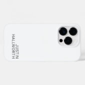 Moderne Zwarte Naam op Wit Case-Mate iPhone Case (Achterkant (horizontaal))