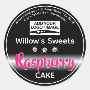 Moderne zwarte neushoornkoekjes ronde sticker