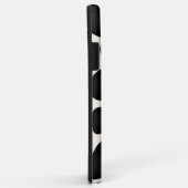 Moderne zwarte ontwerppatronen Case-Mate iPhone case (Achterkant/rechts)