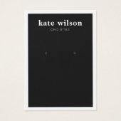 Moderne zwarte oorkonde visitekaartje (Voorkant)