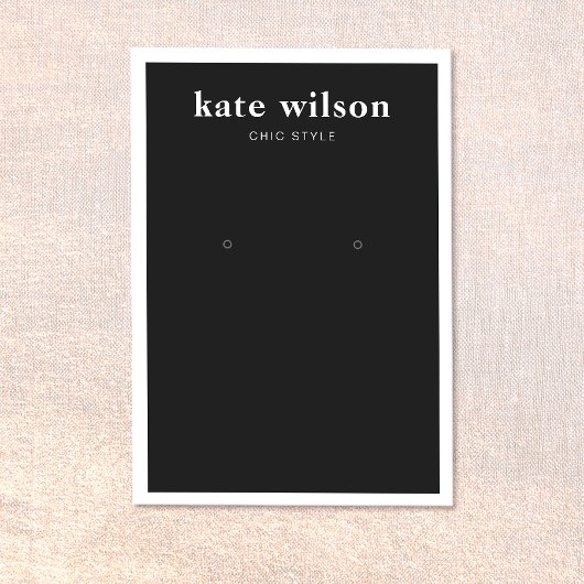 Moderne zwarte oorkonde visitekaartje