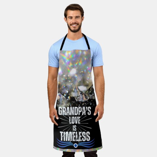 Moderne zwarte opa Opa Koken BBQ Grill Schort (Gedragen)