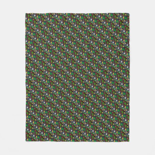 Moderne Zwarte Opal Sieraden Patroon Fleece Deken (Voorkant)