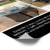 Moderne Zwarte Open Huis Welkom Vastgoed Foto Poster (Hoek)