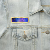 Moderne zwarte Paarse buitenste ruimtenevel Naamplaatje (In situ)