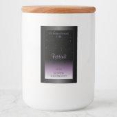 Moderne Zwarte Paarse Gradiënt Productlabel Glitte Voedselcontainer Etiket (Voorkant)
