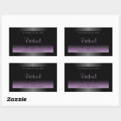 Moderne zwarte Paarse gradiëntaanduiding Glitter Rechthoekige Sticker (Vel)