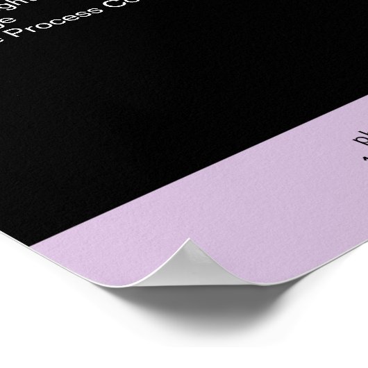 Moderne Zwarte Paarse Prijslijst Poster (Hoek)