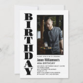 Moderne zwarte pagina van elke leeftijd - Birthday Kaart (Voorkant)