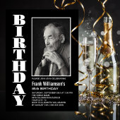 Moderne zwarte pagina van elke leeftijd - Birthday Kaart