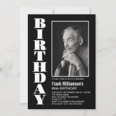 Moderne zwarte pagina van elke leeftijd - Birthday Kaart (Voorkant)