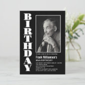 Moderne zwarte pagina van elke leeftijd - Birthday Kaart (Staand voorkant)