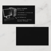 Moderne zwarte PC-technologie - Visitekaartje (Voorkant / Achterkant)
