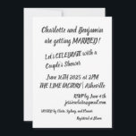 Moderne zwarte penseel met hoge tinnen hoes kaart<br><div class="desc">Moderne zwarte borstel met hoge tienduizende paren — Uitnodiging</div>