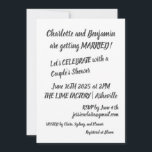 Moderne zwarte penseel met hoge tinnen hoes kaart<br><div class="desc">Moderne zwarte borstel met hoge tienduizende paren — Uitnodiging</div>