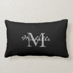Moderne zwarte persoonlijke monogram kussen<br><div class="desc">Moderne roestzuchtige Dark Gray,  persoonlijke monogram,  Pillow.
Moderne stijlvolle vormgevingU kunt de kussen personaliseren en uw monogram en naam toevoegen.</div>