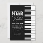 Moderne Zwarte Piano Overweging Uitnodiging Kaart (Voorkant)