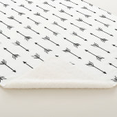 Moderne zwarte pijlen & wit sherpa deken (3/4)