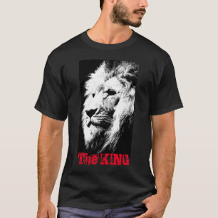 Moderne zwarte Pop Art Lion Head-Sjabloon T-shirt