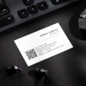 Moderne zwarte professionele advocaat QR-code Visitekaartje