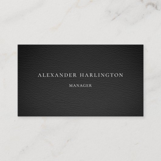 Moderne zwarte professionele kaart. Mannelijk enke Visitekaartje (Voorkant)