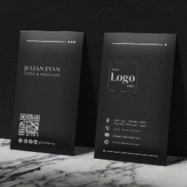 Moderne zwarte professionele LinkedIn QR-code Visitekaartje