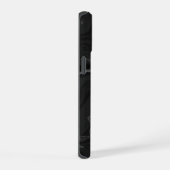 Moderne Zwarte Professionele Marmer Stijl iPhone 15 Case (Rechterkant)