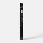 Moderne Zwarte Professionele Marmer Stijl iPhone 15 Case (Linkerkant)