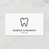 Moderne zwarte professionele tandheelkundige zorg visitekaartje (Voorkant)