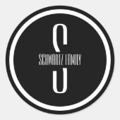 Moderne zwarte purim Sticker (Voorkant)