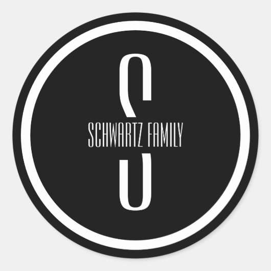 Moderne zwarte purim Sticker (Voorkant)