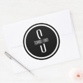 Moderne zwarte purim Sticker (Envelop)