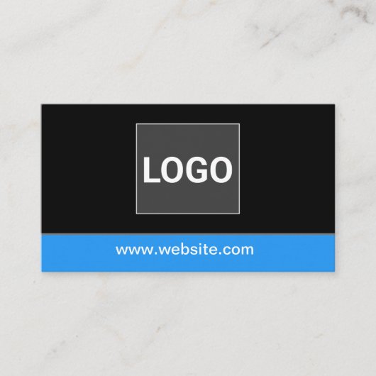 Moderne zwarte qr code en zakelijke logo visitekaartje (Voorkant)