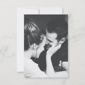 Moderne zwarte QR-code trouwfoto RSVP Kaartje (Achterkant)