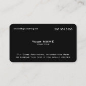 Moderne zwarte QR-code Visitekaartje (Voorkant)