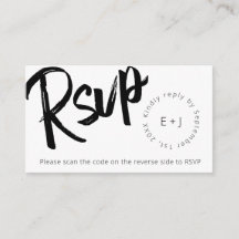 Moderne zwarte QR-code voor gebold script - minima