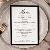 Moderne Zwarte Rand Trouw Menu