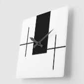 Moderne zwarte rechthoekige doos vierkante klok (Hoek)