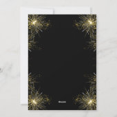 Moderne zwarte reservebrochure - Happy Nieuwjaarsf Feestdagenkaart (Achterkant)