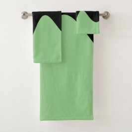 Moderne Zwarte Rivier Salie groen Bad Handdoek
