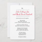 Moderne Zwarte Rode Dragon-Phoenix Chinese Huwelij Kaart (Achterkant)