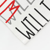 Moderne zwarte rode jongens gepersonaliseerde aang fleece deken (Hoek)