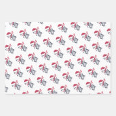 Moderne zwarte rode kerstWaterverf Inpakpapier Vel (Voorkant)