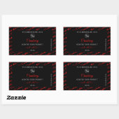 Moderne zwarte rode Word Cloud Product Labels Logo (Vel)